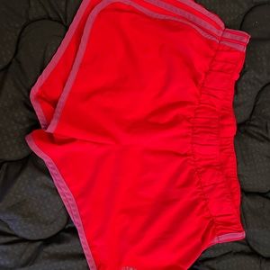 adidas red athletic shorts